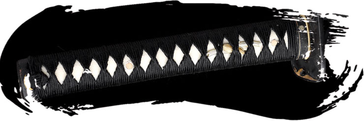 Tsuka premium con seda japonesa y hishigami